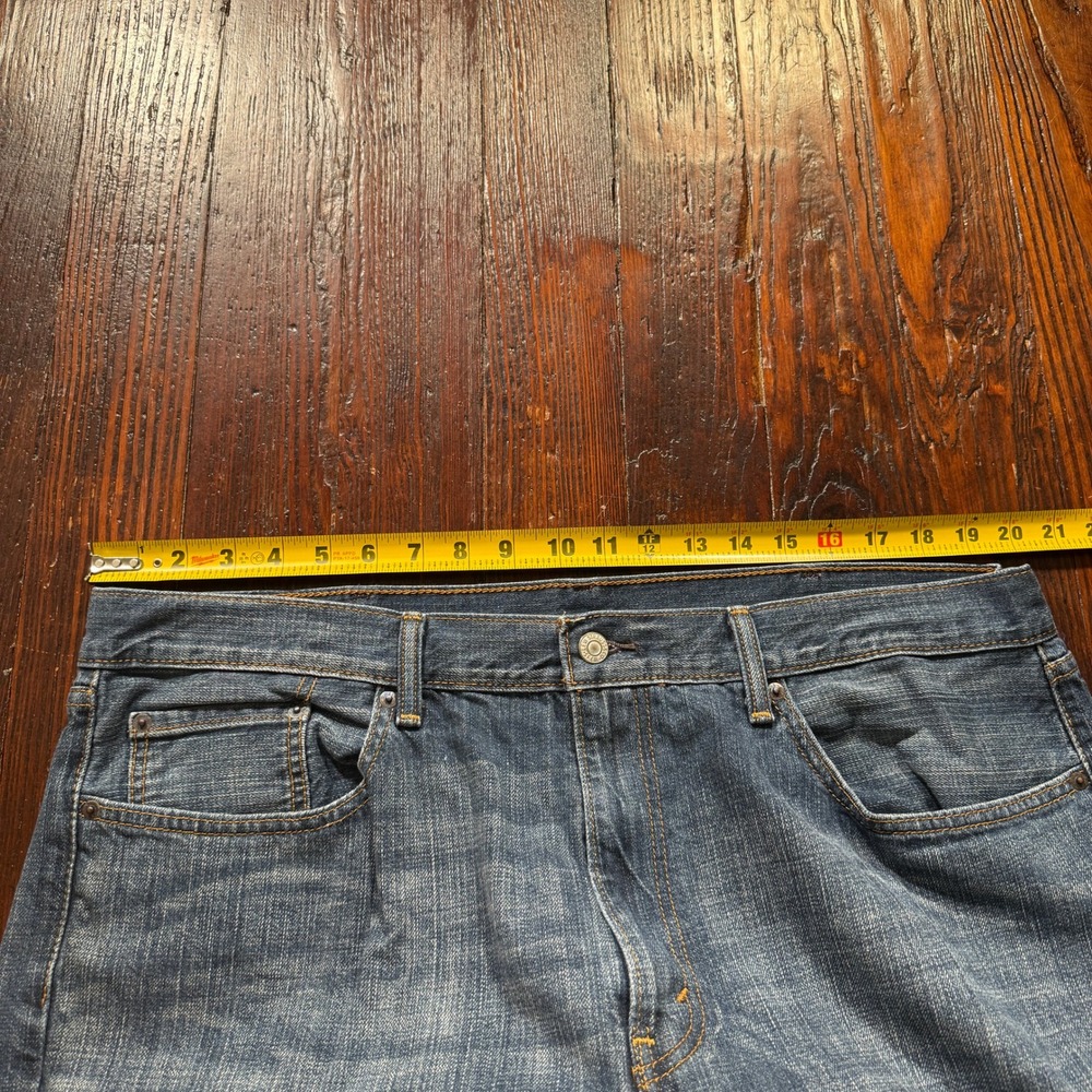 Levis 559 Jeans Mens 40x32 Blue Relaxed Straight Faded Whiskers 90s Skater - Picture 3 of 10